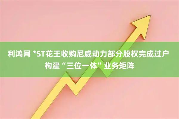 利鸿网 *ST花王收购尼威动力部分股权完成过户 构建“三位一体”业务矩阵